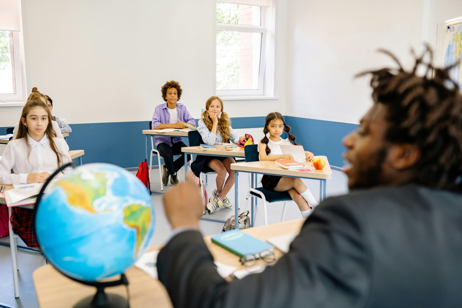 Students in a classroom during a lesson